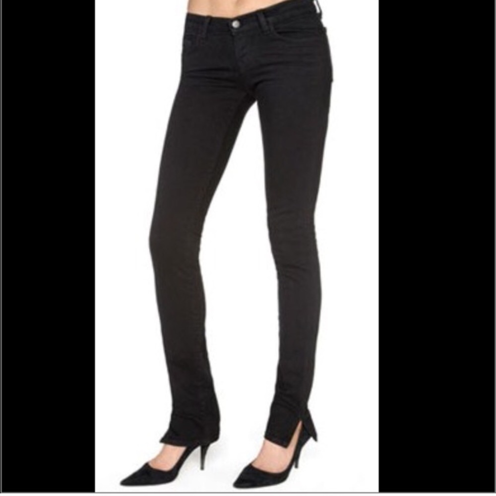 J brand Pencil split leg Jett black size 25